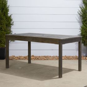 Renaissance Outdoor Rectangular Hand-scraped Wood Patio Dining Table