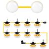 50FT LED Construction String Lights, 50W 7000lm Outdoor String Work Light Temporary Lighting, ETL Listed (50 ft)