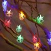 Ramadan Star Moon Crescent String Lights 2 Light Modes Battery Powered Decorative Light for Christmas Wedding Party Home Patio Warm Light