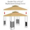 10'x10' Gazebo Canopy Top Replacement 1 Tier Patio Pavilion Cover UV30 Sunshade