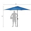 10 Feet Outdoor Patio Umbrella with Tilt Adjustment and Crank