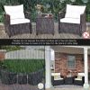 3 Pieces Rattan Patio Furniture Set with Washable Cushion